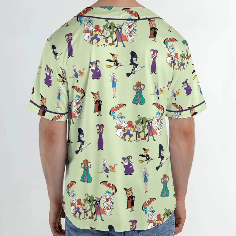 Witches Cartoon Characters Unisex Baseball Jersey - 2