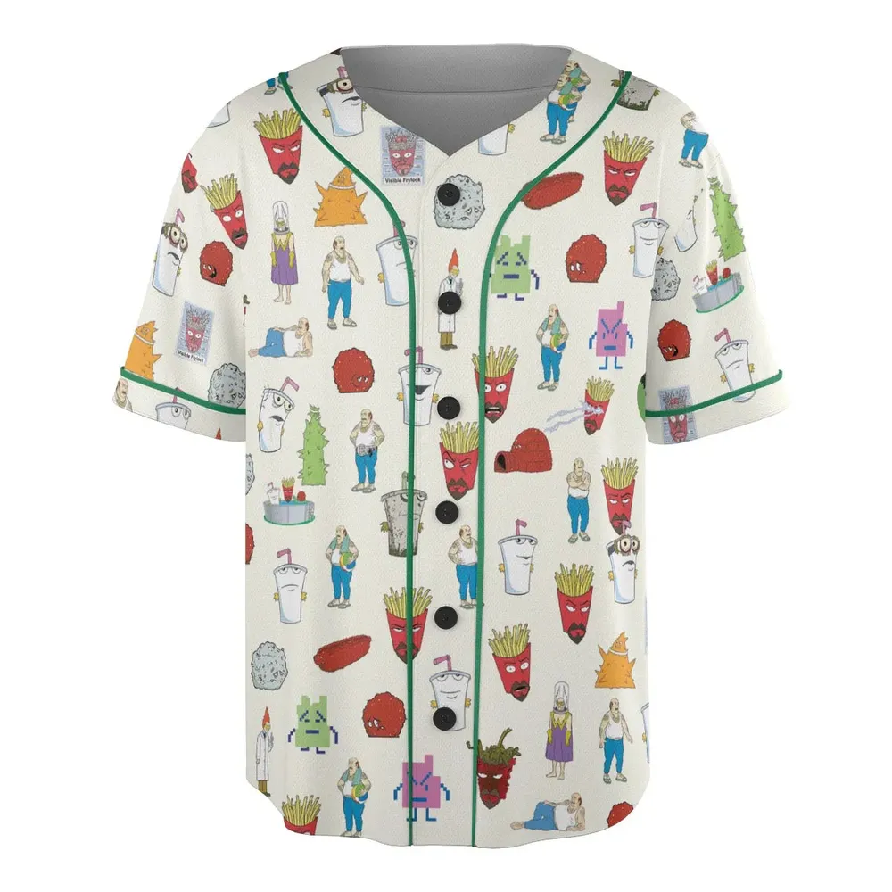 Aqua Teen Style Unisex Baseball Jersey - 3
