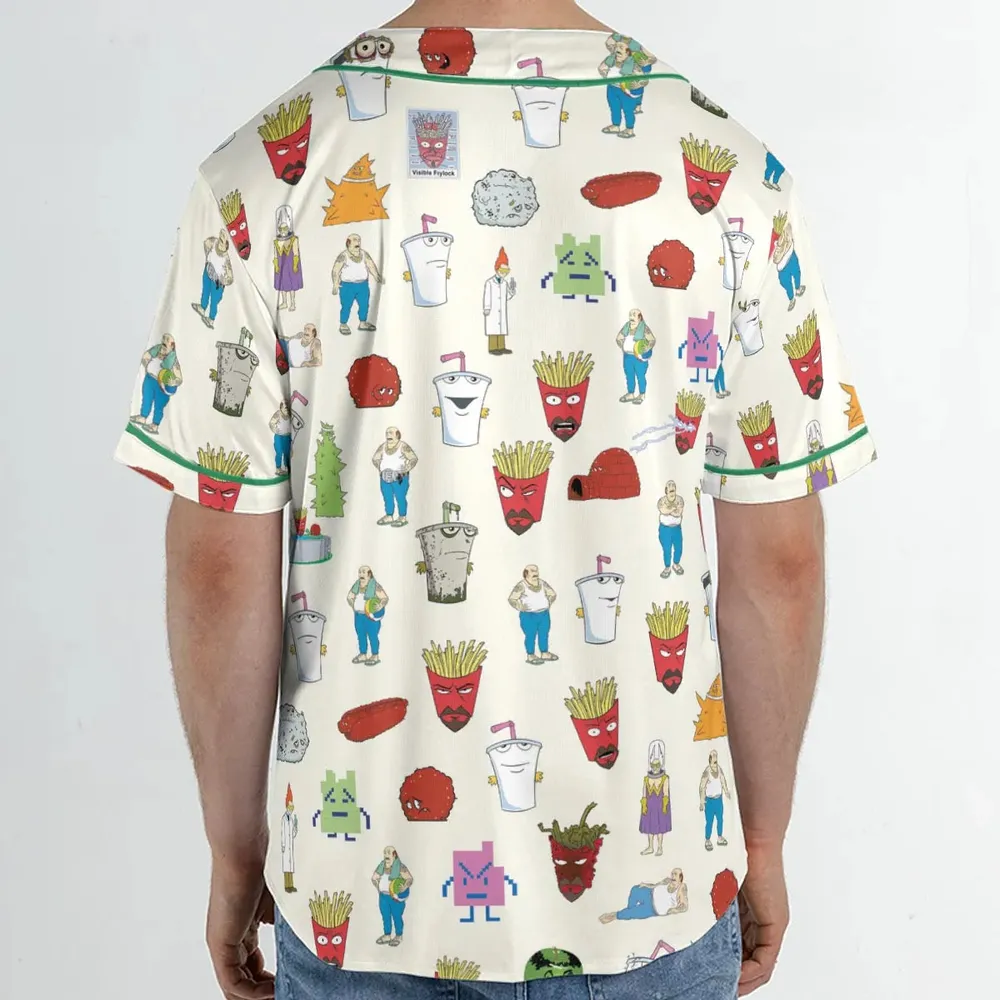 Aqua Teen Style Unisex Baseball Jersey - 2