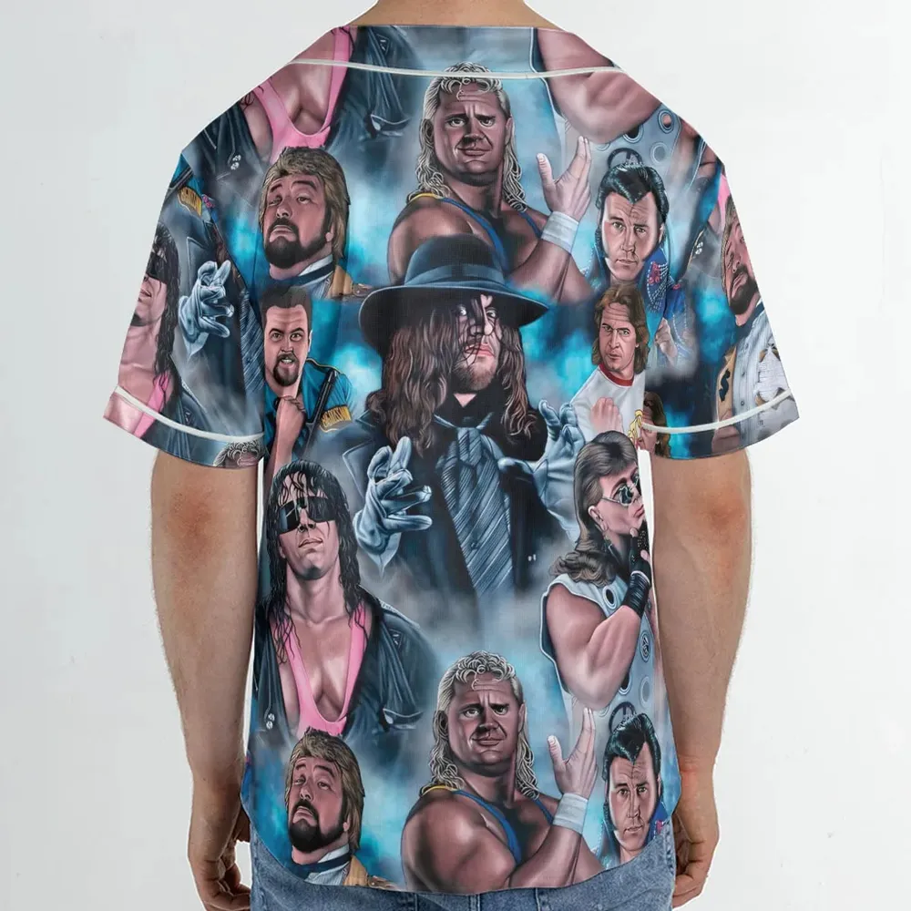 90s Wrestlers Unisex Baseball Jersey - 2