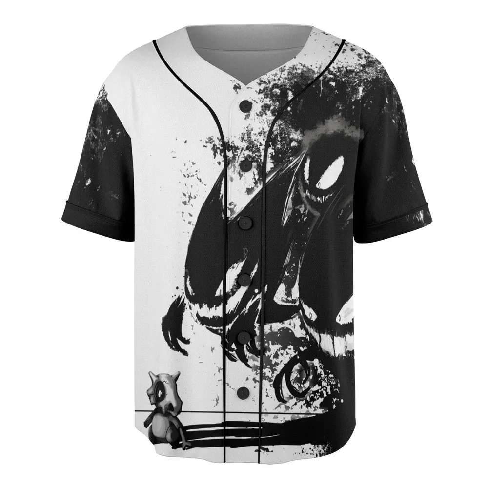 Cubone and the Ghosts Unisex Baseball Jersey - 3