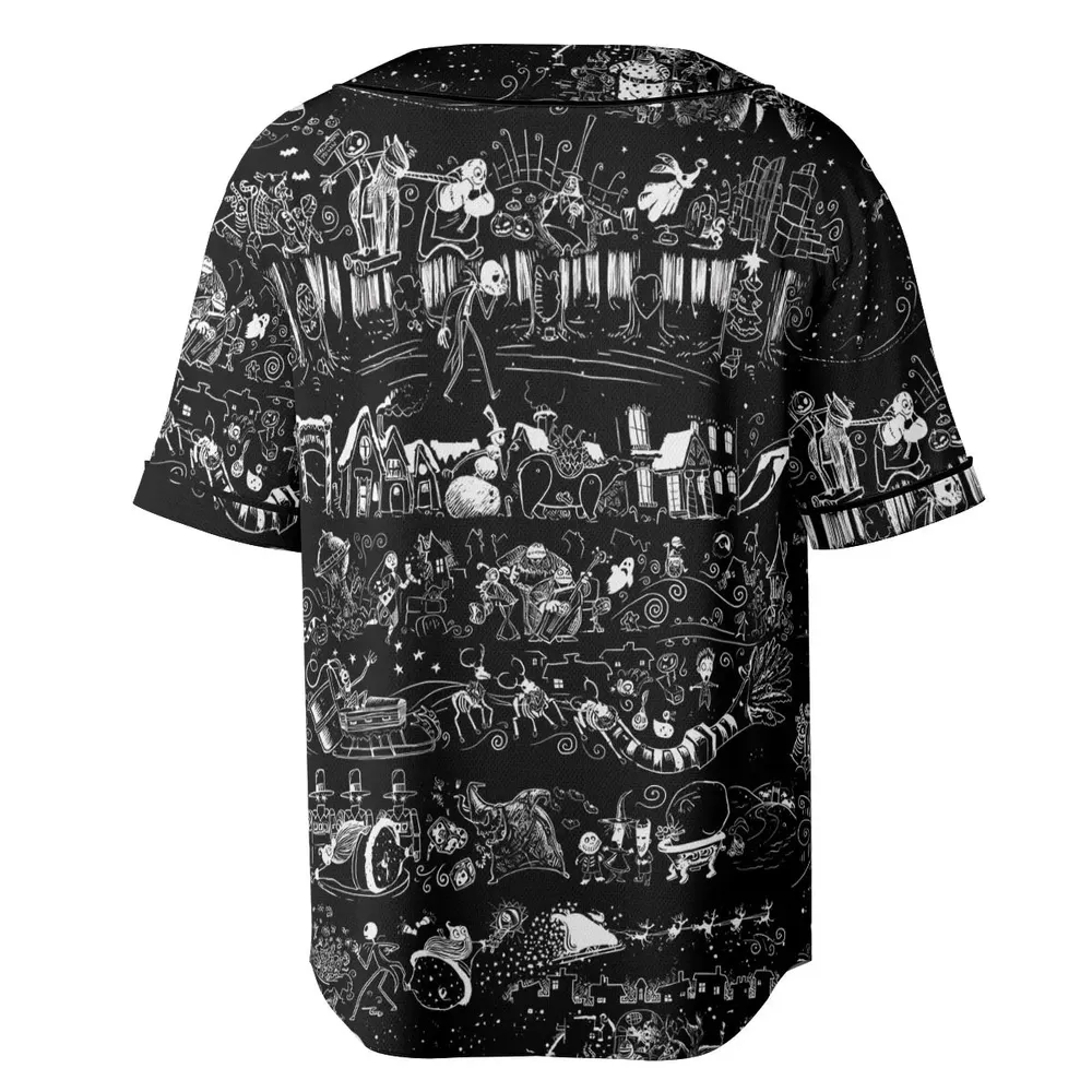Nightmare Journey Unisex Baseball Jersey - 4