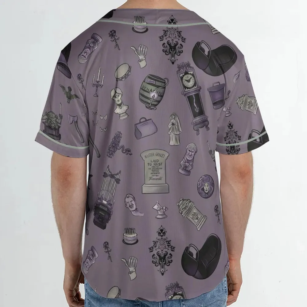 Welcome Foolish Mortals Haunted Mansion Unisex Baseball Jersey - 2