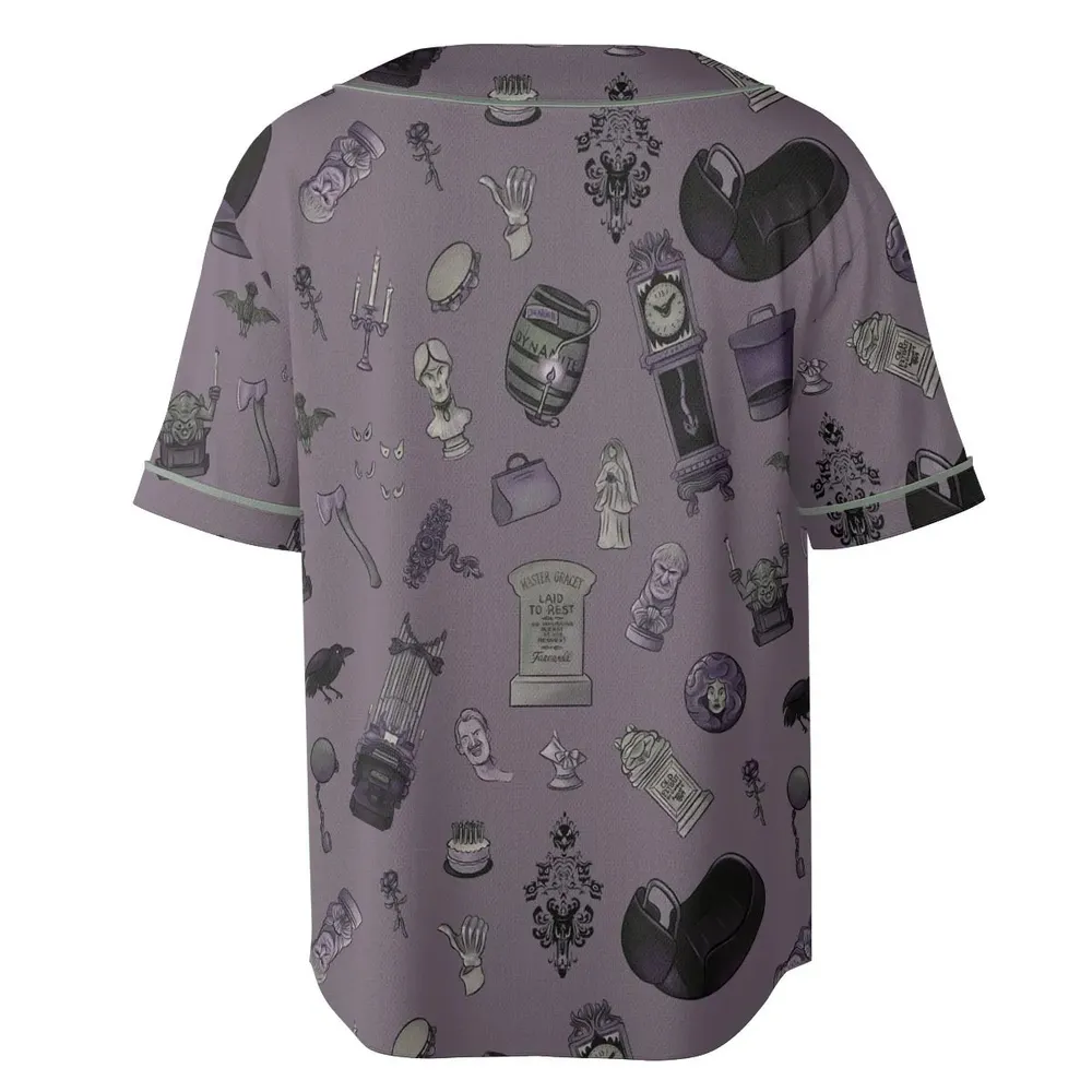 Welcome Foolish Mortals Haunted Mansion Unisex Baseball Jersey - 4
