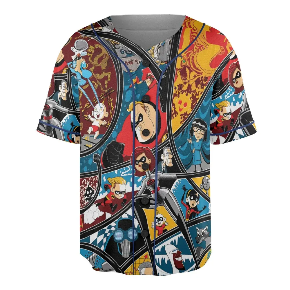 The Incredibles cartoon Unisex Baseball Jersey - 3