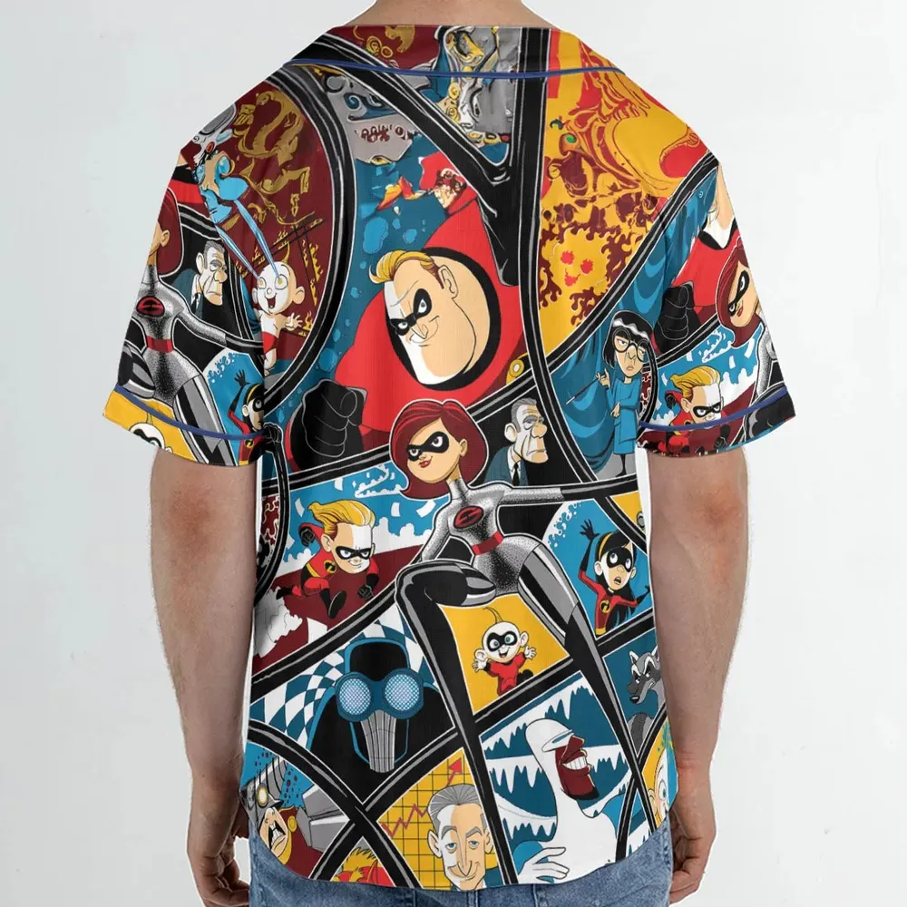 The Incredibles cartoon Unisex Baseball Jersey - 2