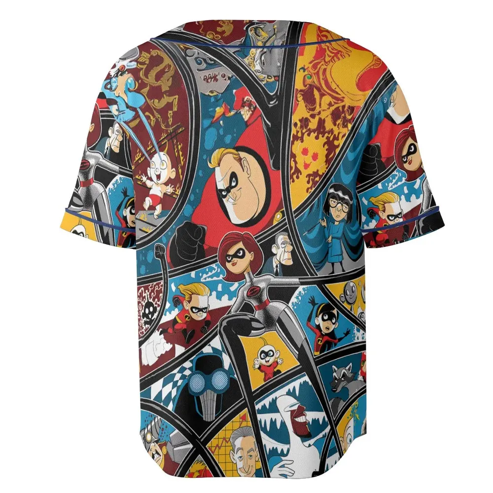 The Incredibles cartoon Unisex Baseball Jersey - 4