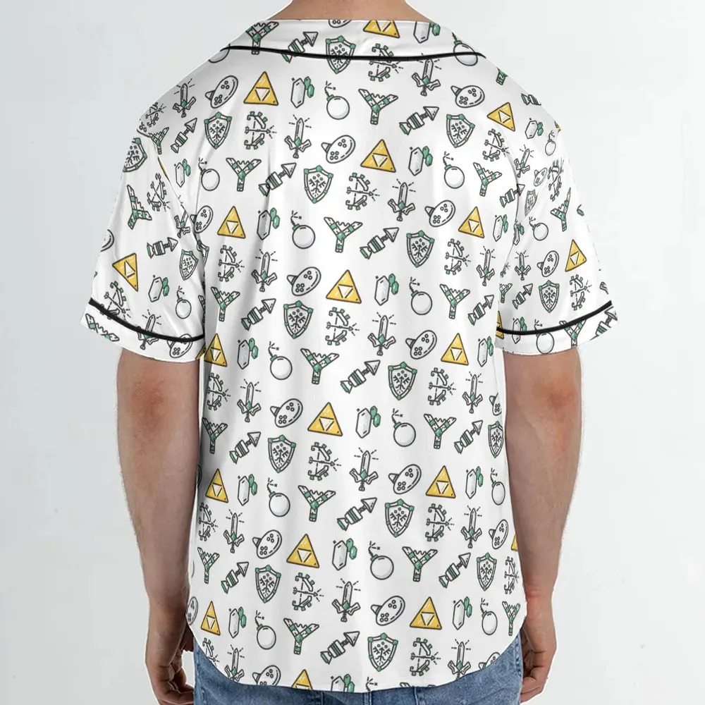 The Zelda Pixel Style Unisex Baseball Jersey - 2