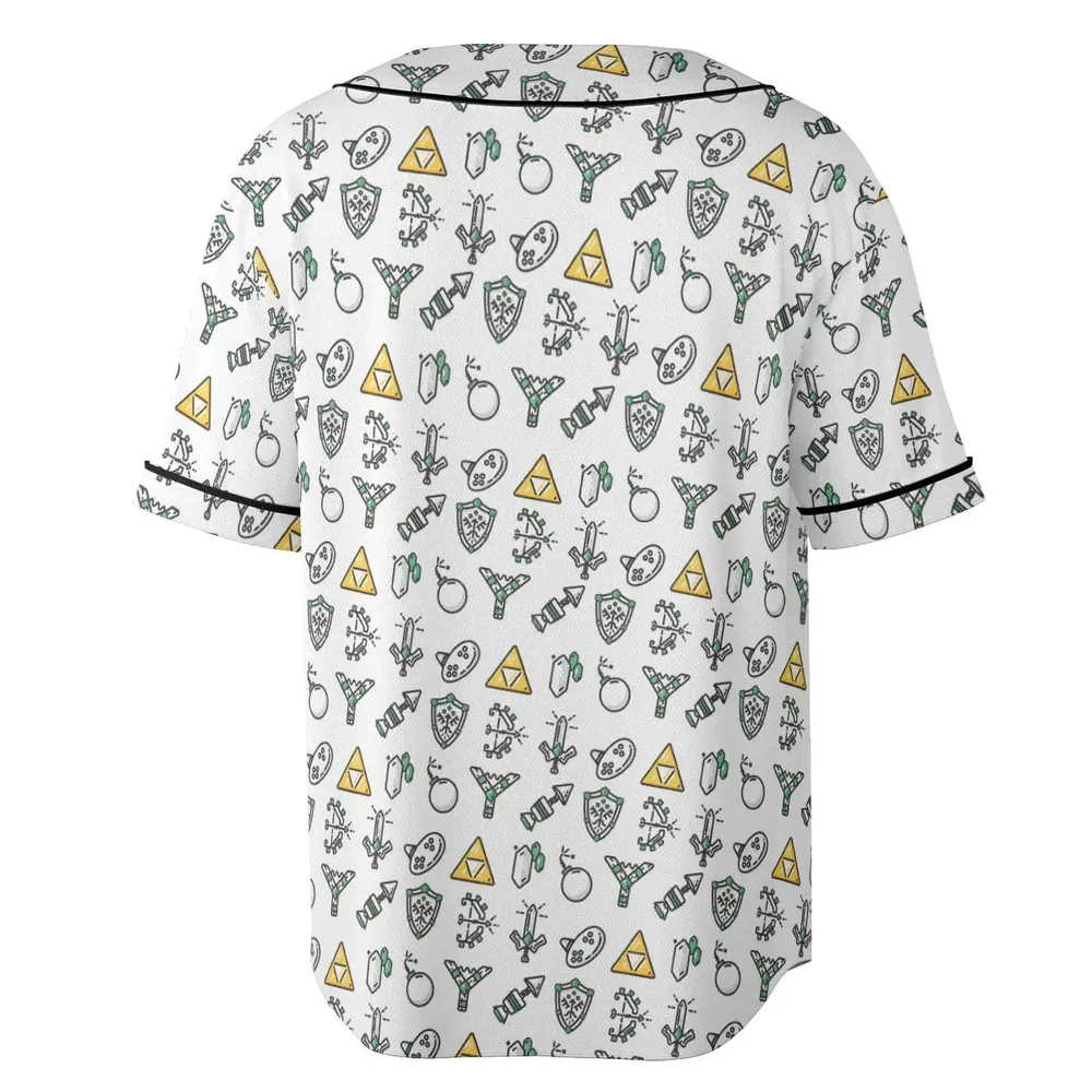 The Zelda Pixel Style Unisex Baseball Jersey - 4