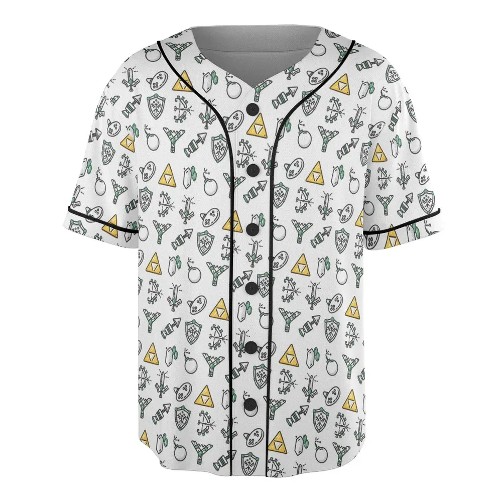 The Zelda Pixel Style Unisex Baseball Jersey - 3