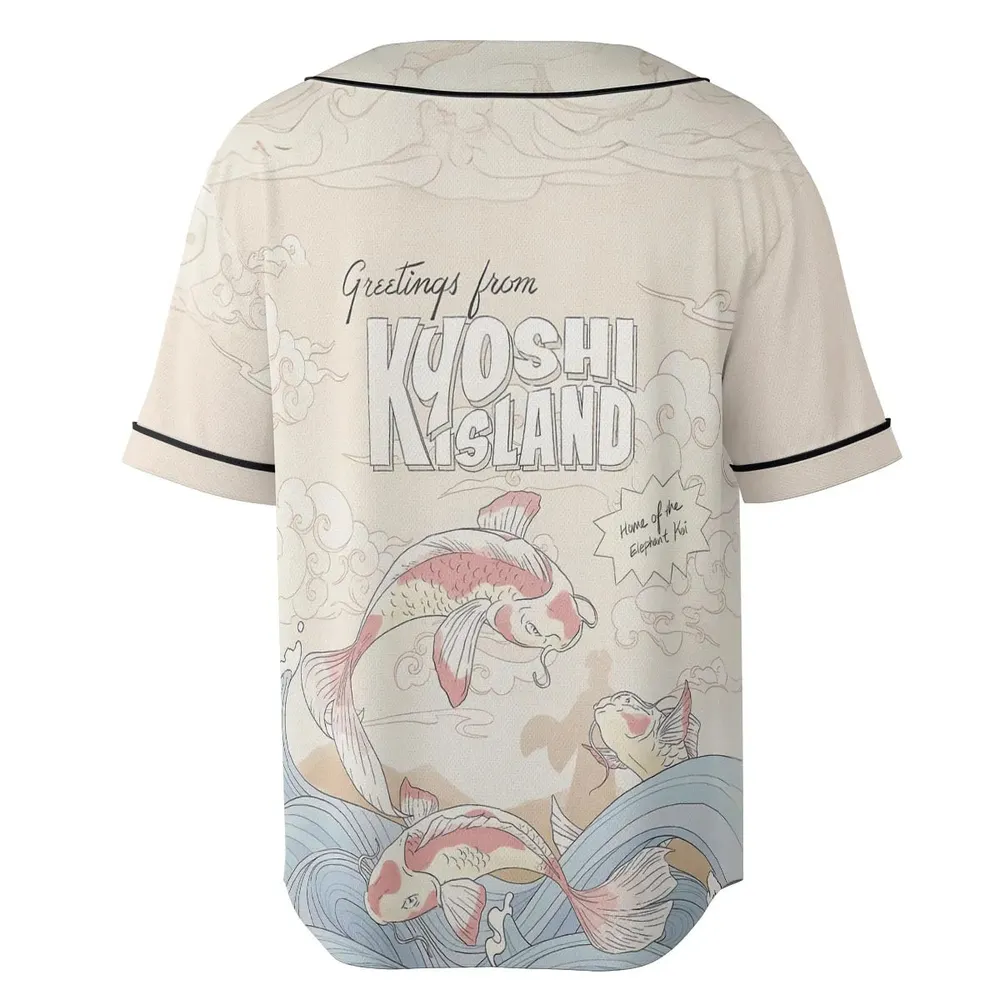 Kyoshi Island Avatar The Last Airbender Unisex Baseball Jersey - 4