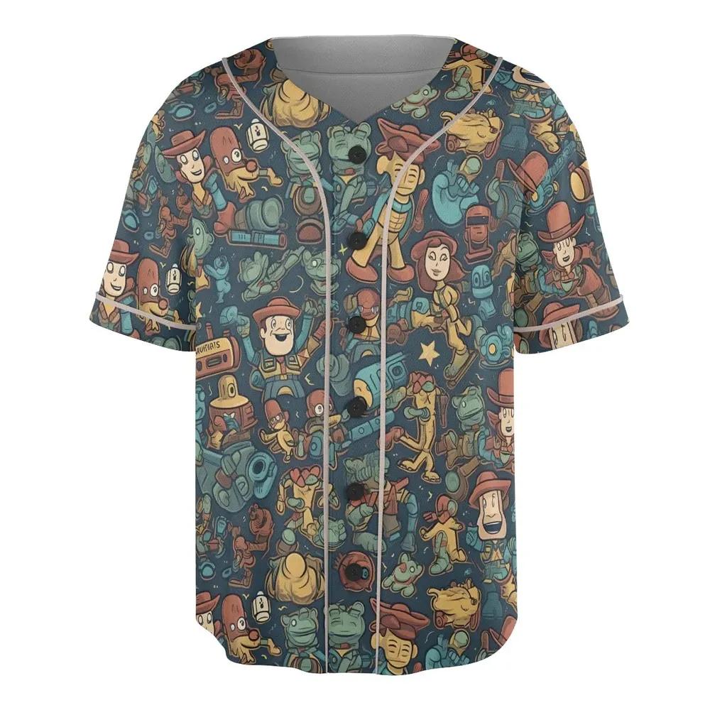 Story of Toy Cowboys Toy Story Unisex Baseball Jersey - 3