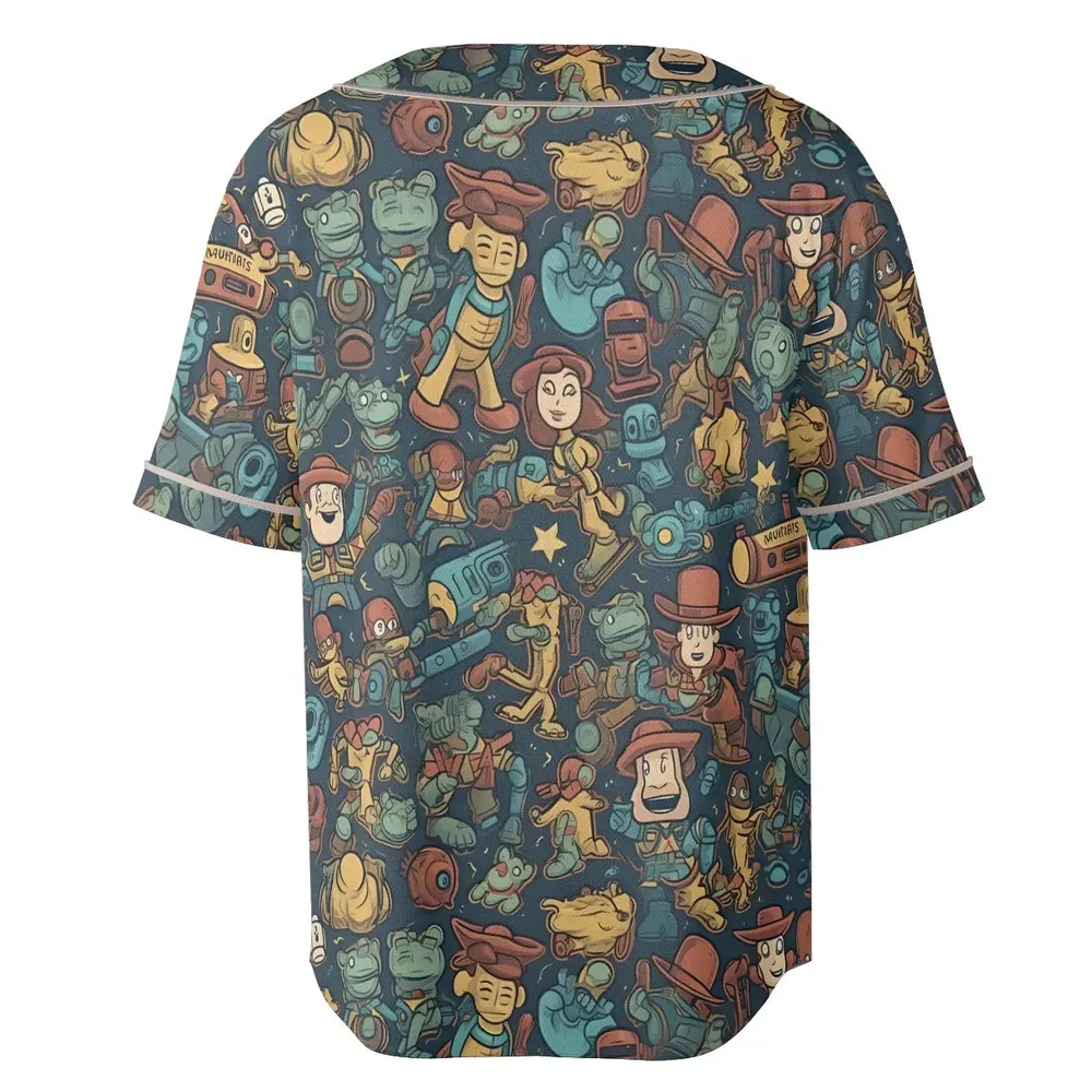 Story of Toy Cowboys Toy Story Unisex Baseball Jersey - 4
