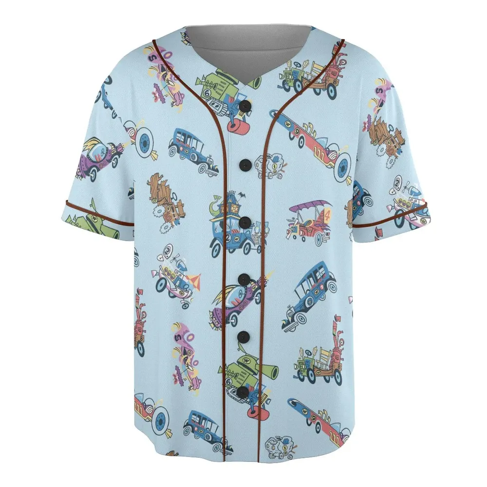 W is for Wacky Races Unisex Baseball Jersey - 3