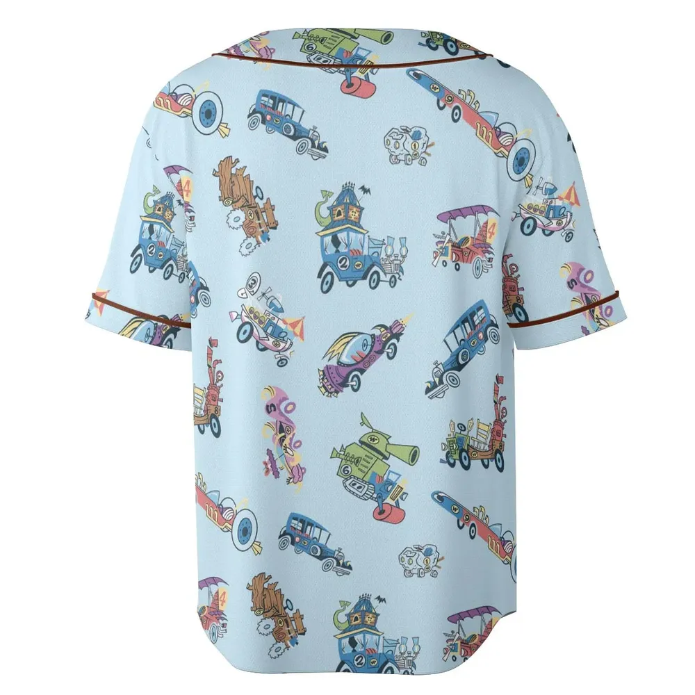 W is for Wacky Races Unisex Baseball Jersey - 4