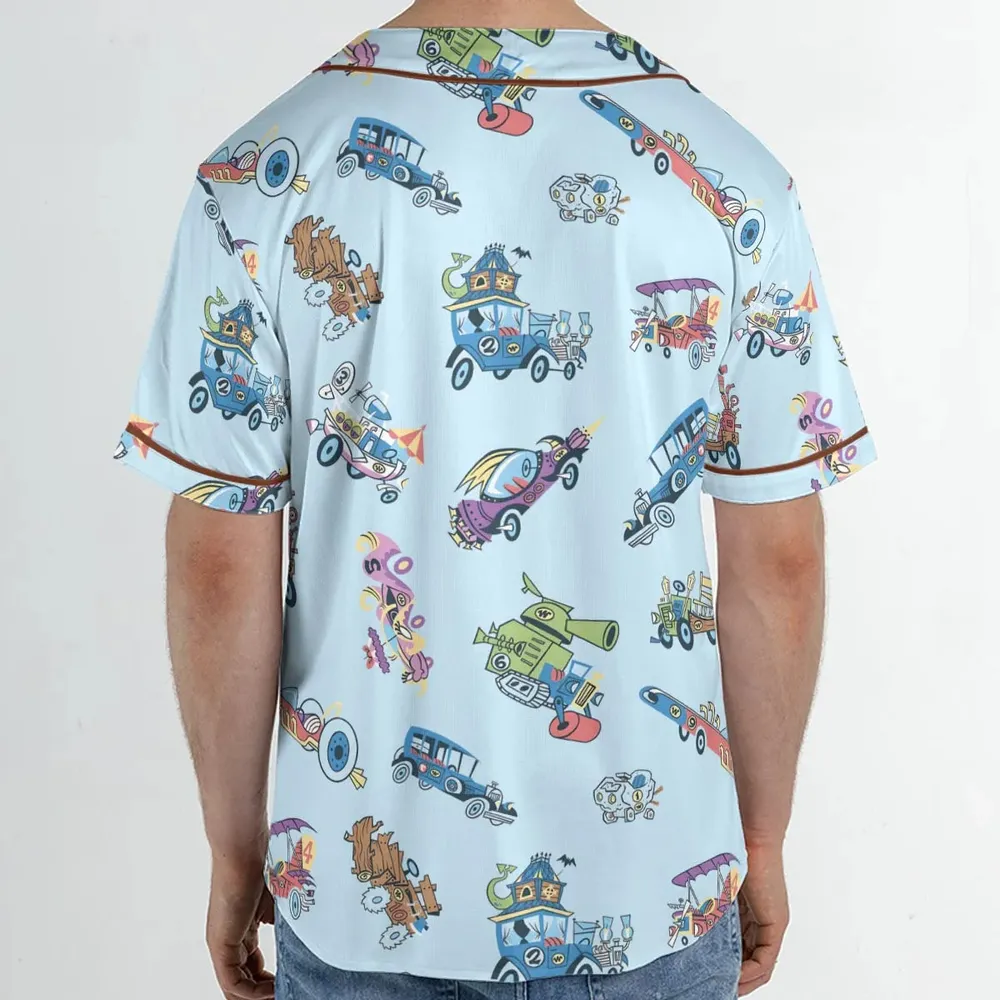 W is for Wacky Races Unisex Baseball Jersey - 2
