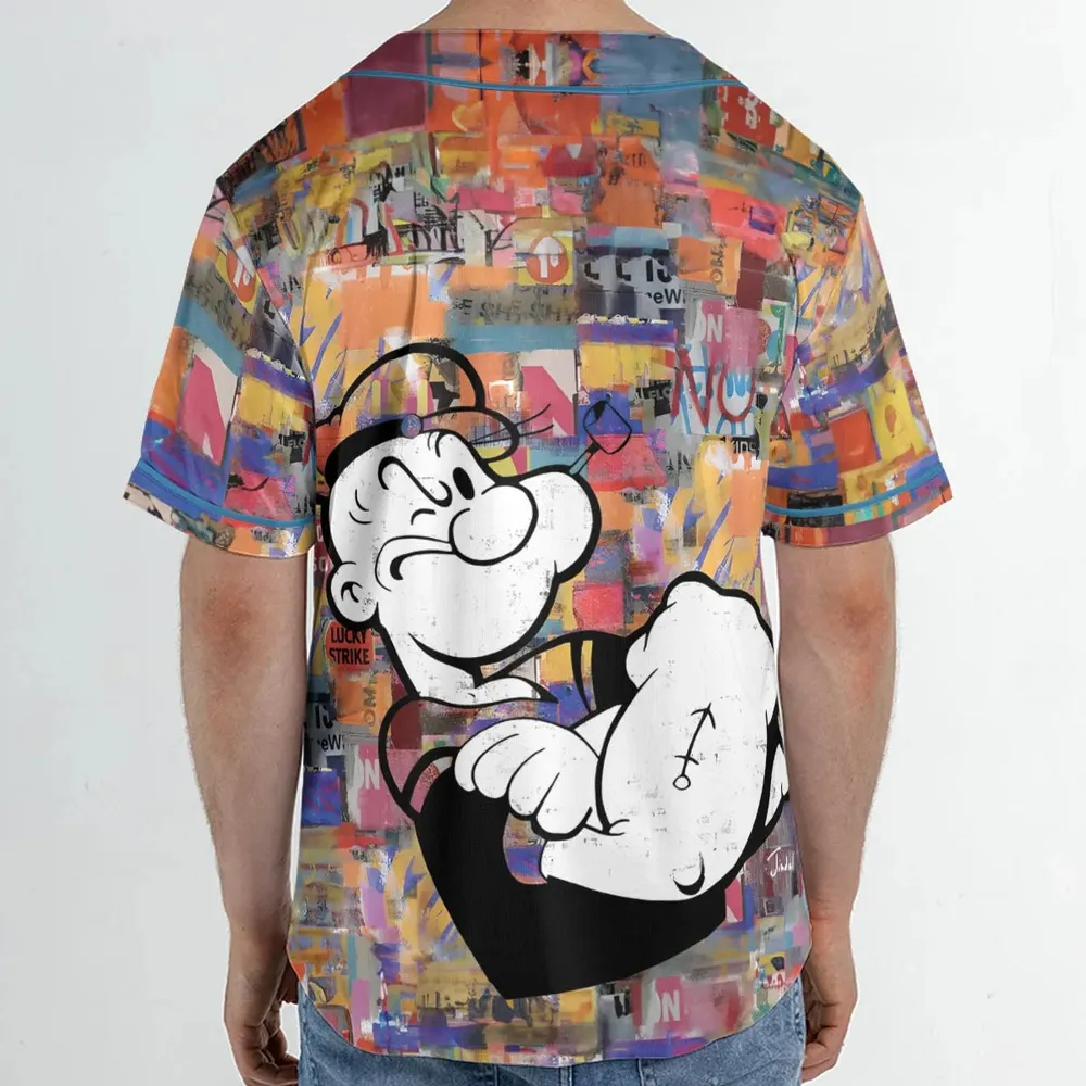 Popeye The Sailor Man Unisex Baseball Jersey - 2