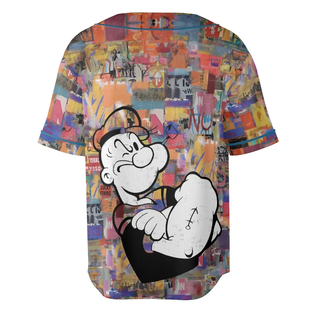 Popeye The Sailor Man Unisex Baseball Jersey - 4