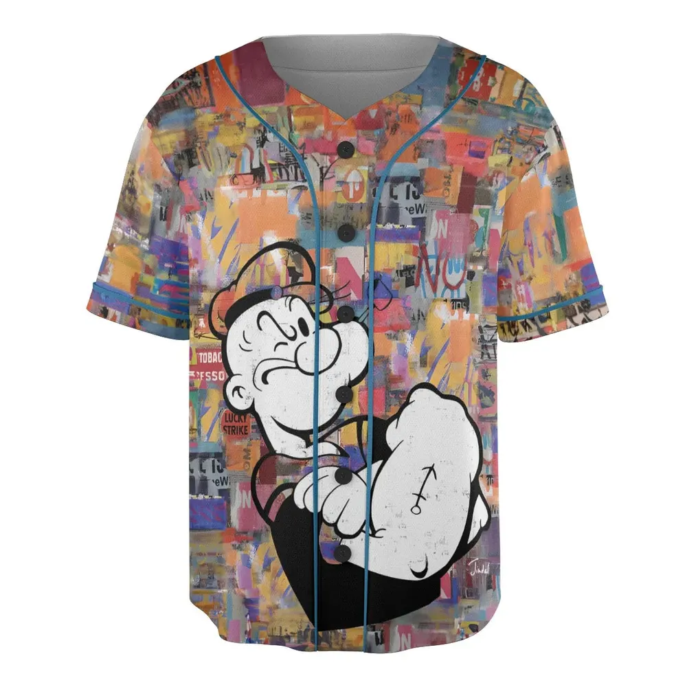 Popeye The Sailor Man Unisex Baseball Jersey - 3