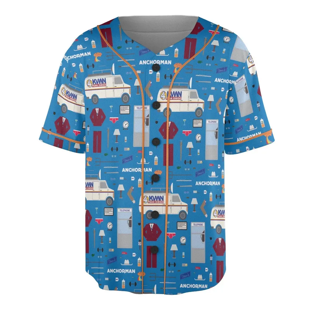 Anchor Chic Anchorman Unisex Baseball Jersey - 3