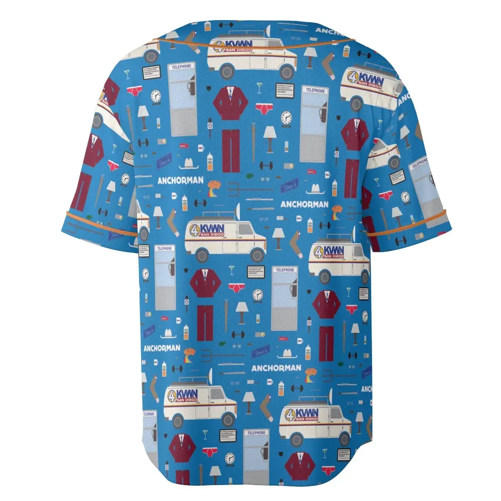 Anchor Chic Anchorman Unisex Baseball Jersey - 4