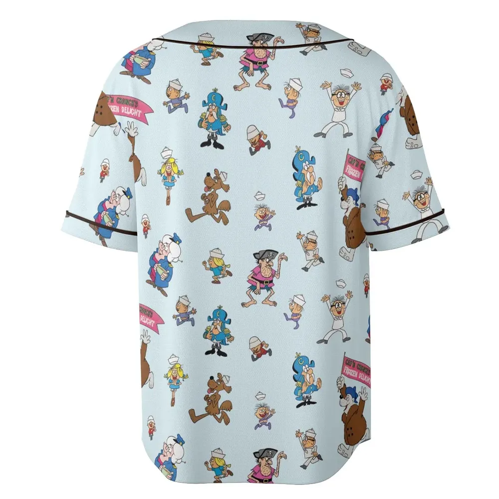 Cereal Cap'n Crunch Characters Unisex Baseball Jersey - 4