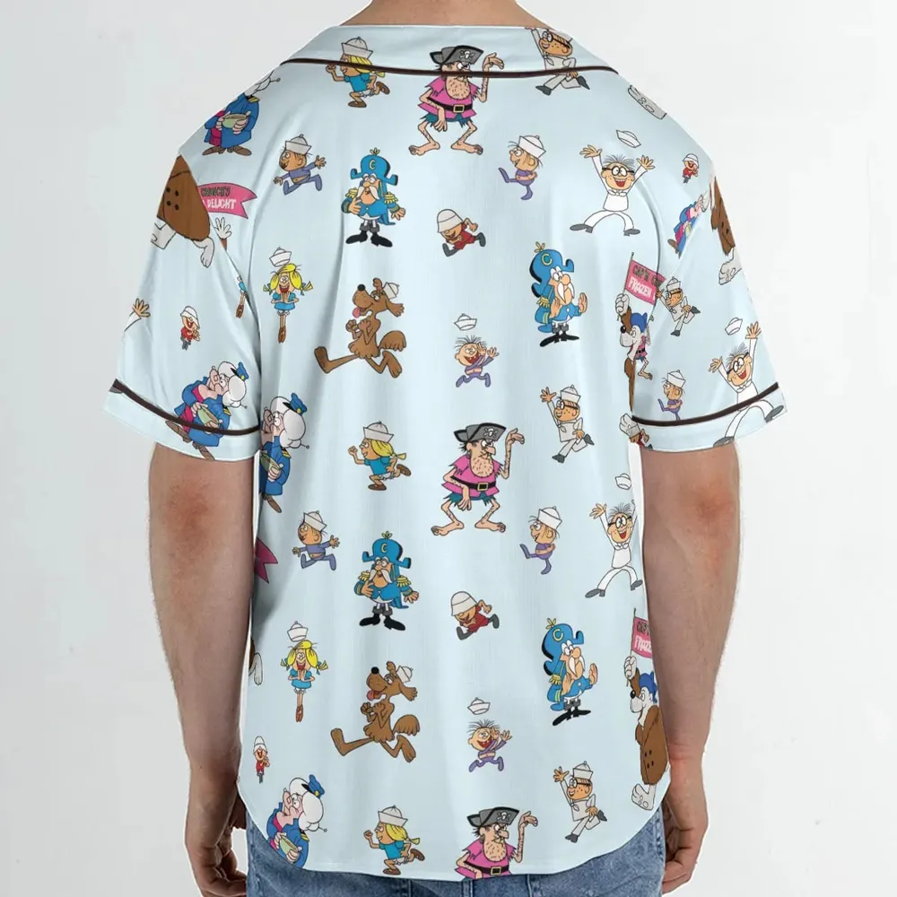 Cereal Cap'n Crunch Characters Unisex Baseball Jersey - 2
