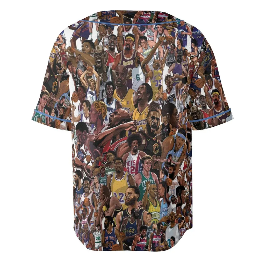 Basketball Superstars Unisex Baseball Jersey - 4