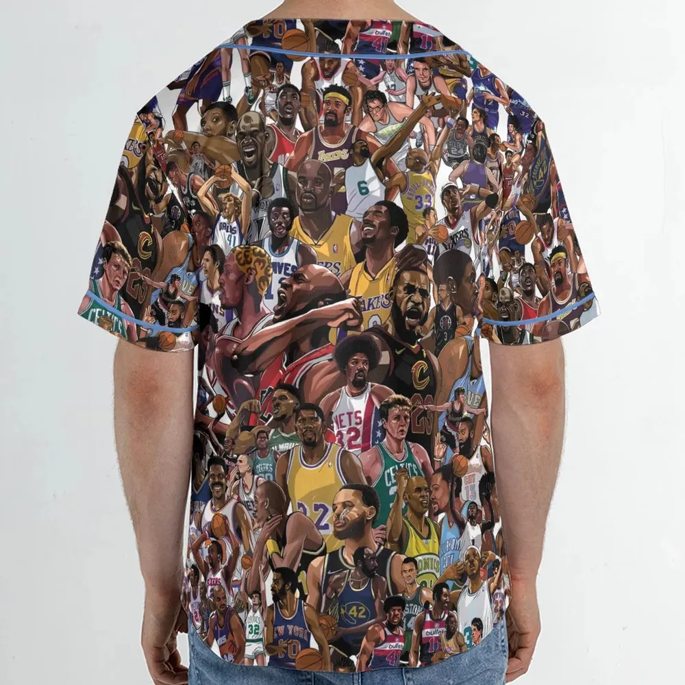 Basketball Superstars Unisex Baseball Jersey - 2