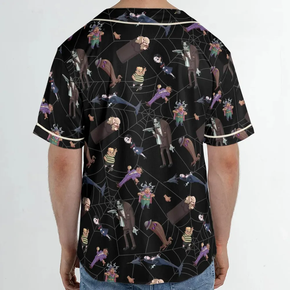 Groovie Addams Family  Cartoon Characters Unisex Baseball Jersey - 2