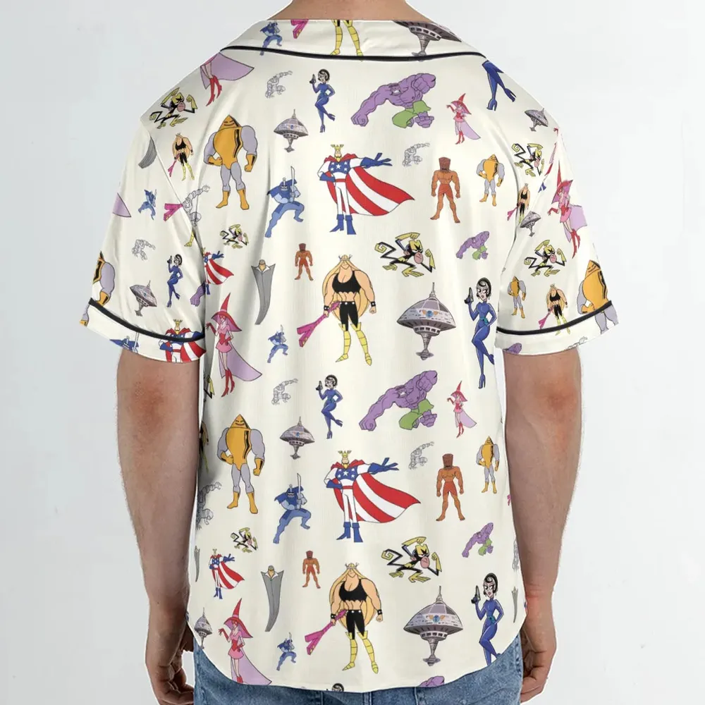 The Justice Friends Characters Unisex Baseball Jersey - 2