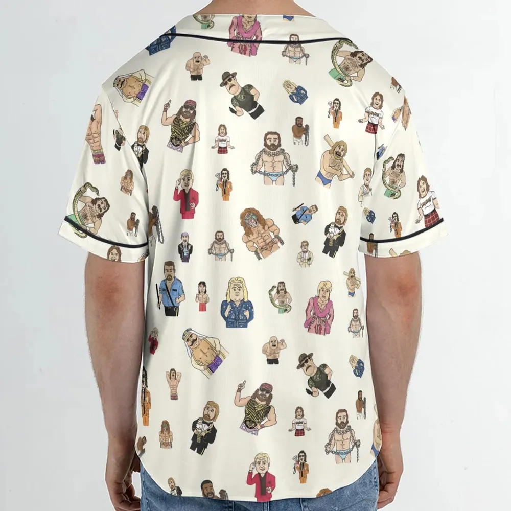 Old School Pro Wrestling Unisex Baseball Jersey - 2