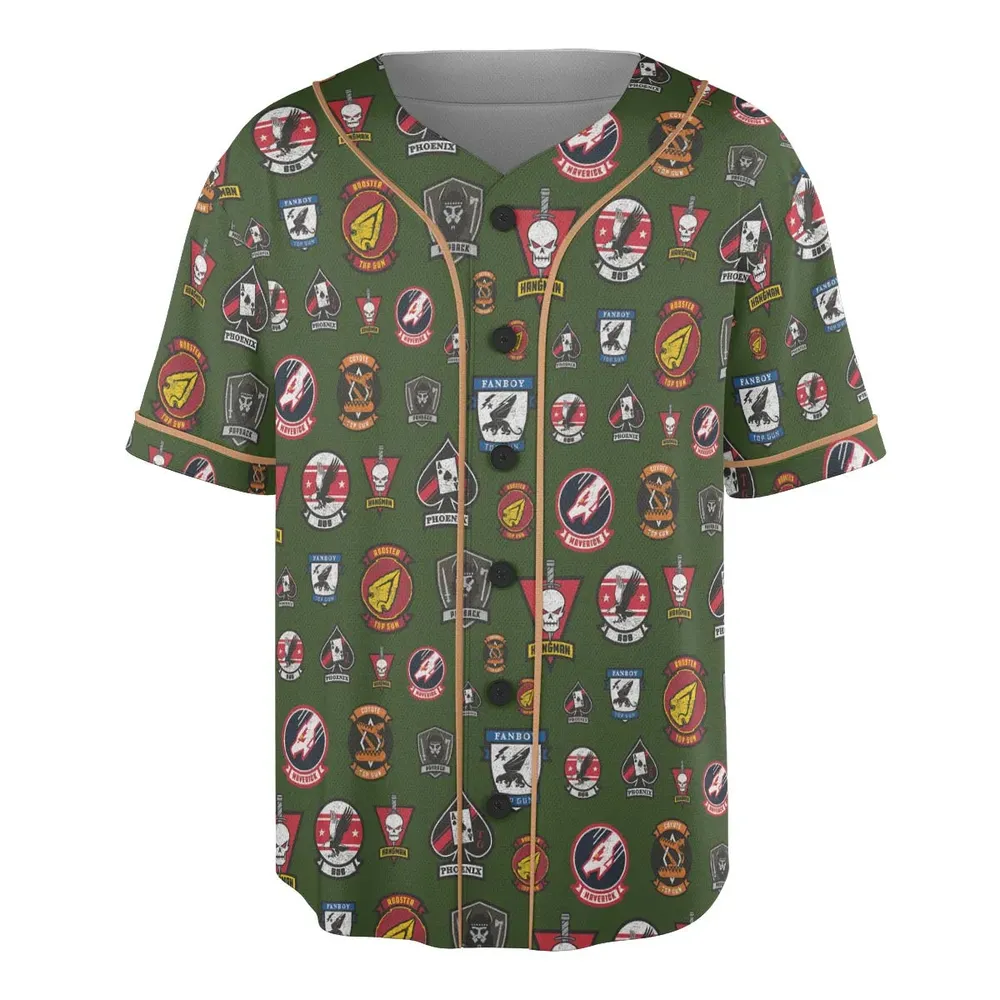 Top Gun Badge Unisex Baseball Jersey - 3