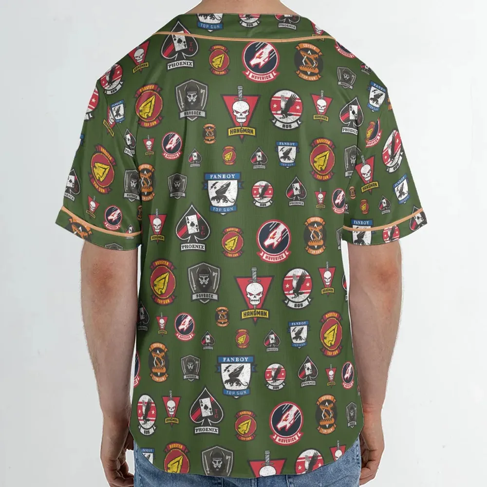 Top Gun Badge Unisex Baseball Jersey - 2