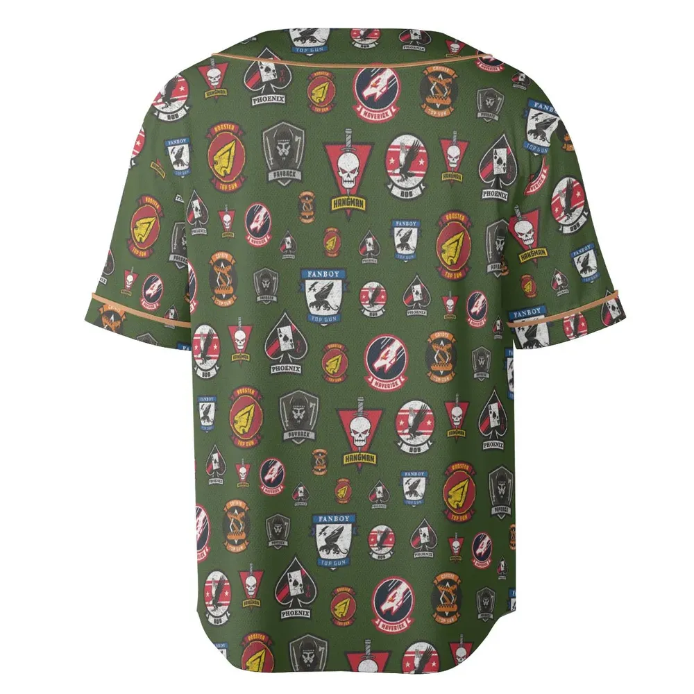Top Gun Badge Unisex Baseball Jersey - 4