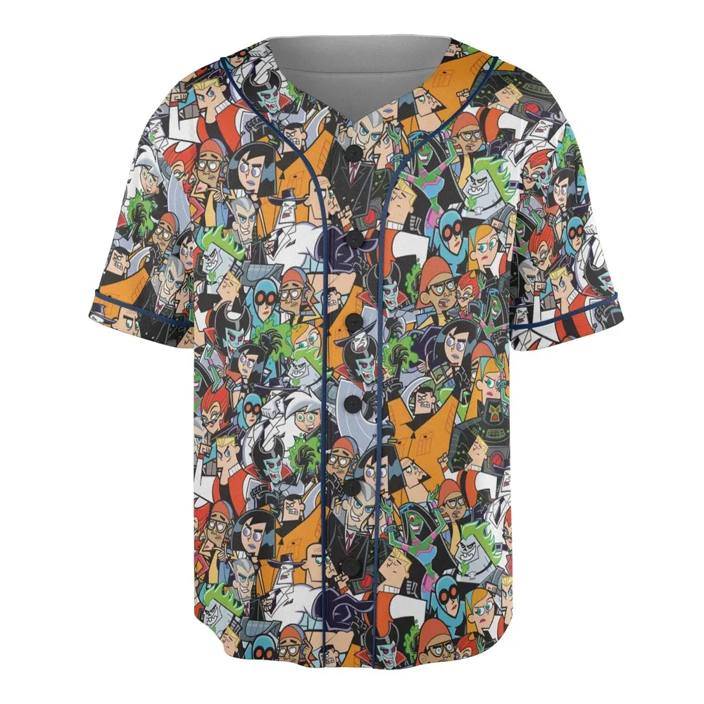 Danny Phantom Characters Collage Unisex Baseball Jersey - 3