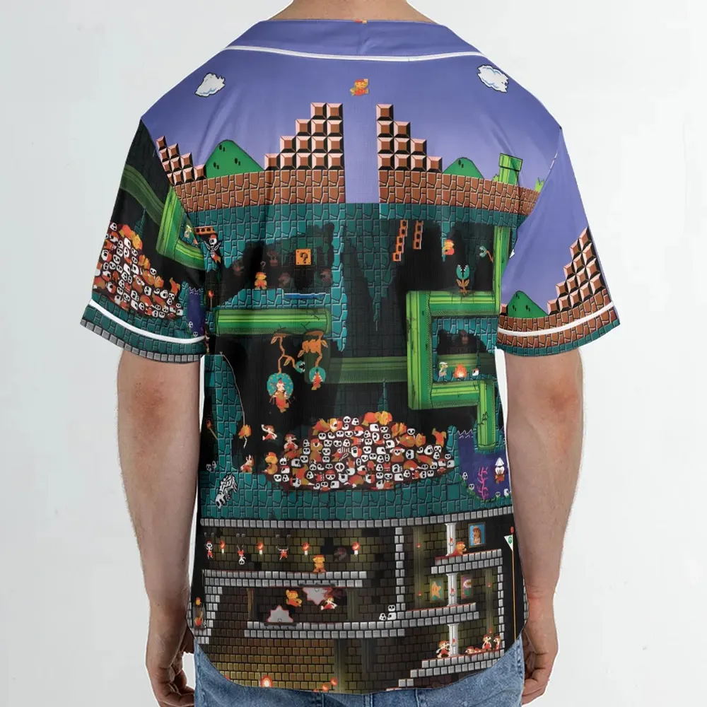 The Pit Super Mario Unisex Baseball Jersey - 2