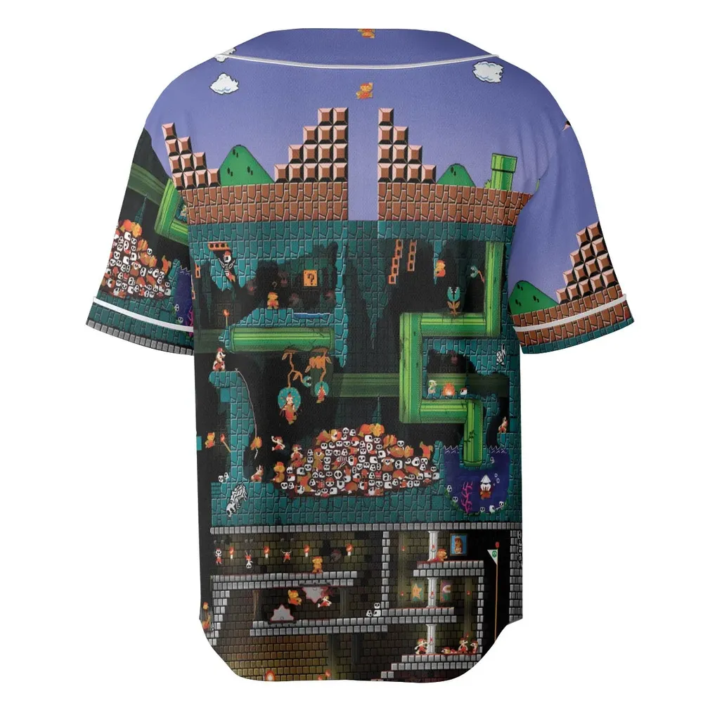 The Pit Super Mario Unisex Baseball Jersey - 4