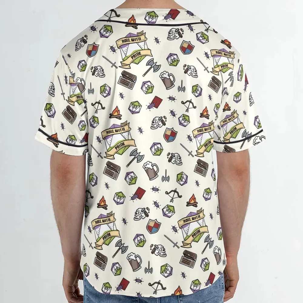 Roll With Pride DnD Unisex Baseball Jersey - 2