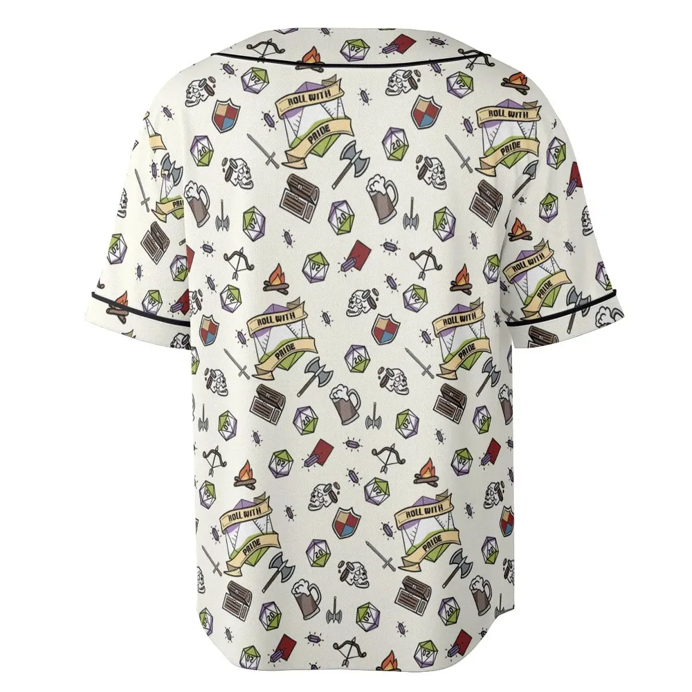 Roll With Pride DnD Unisex Baseball Jersey - 4