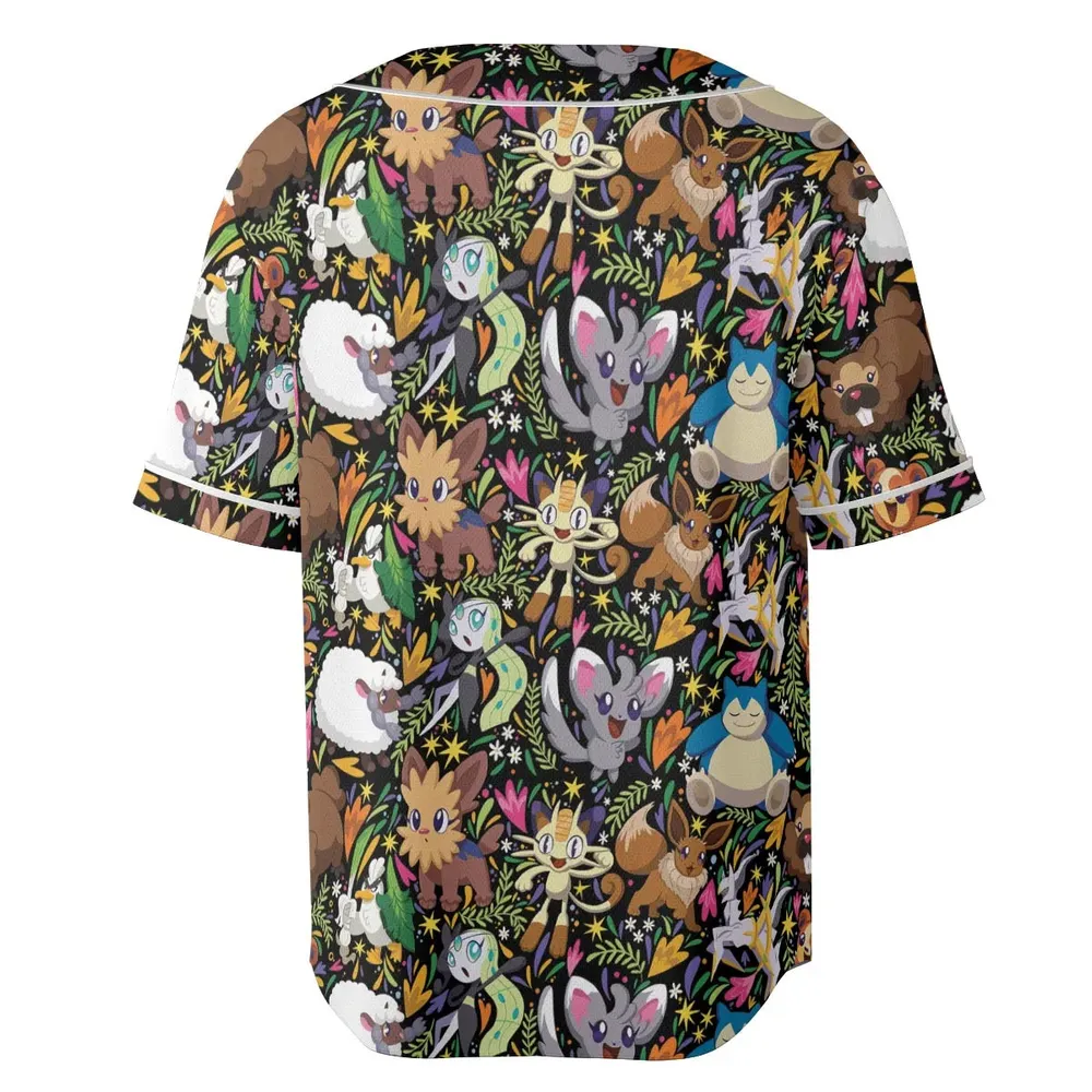 Exotic Tropical Pokemon Unisex Baseball Jersey - 4