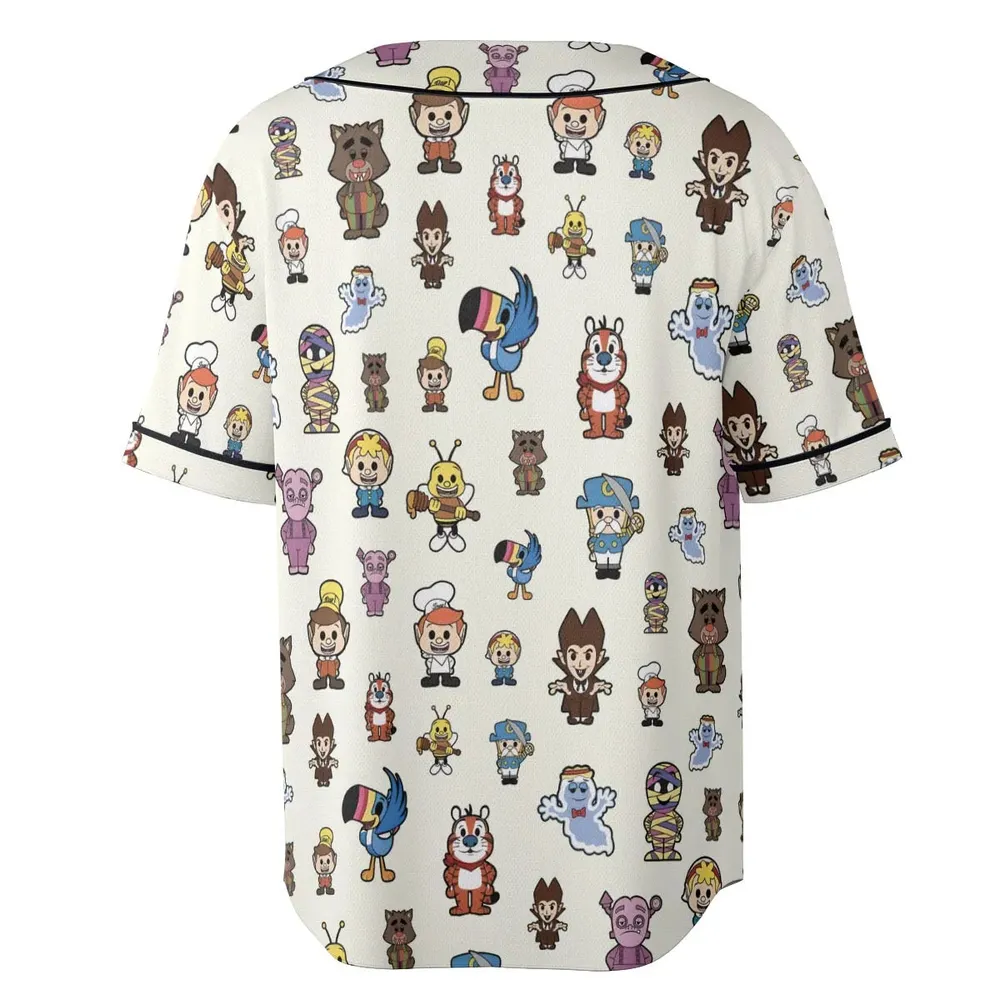 Breakfast Club Cereal Mascot Unisex Baseball Jersey - 4
