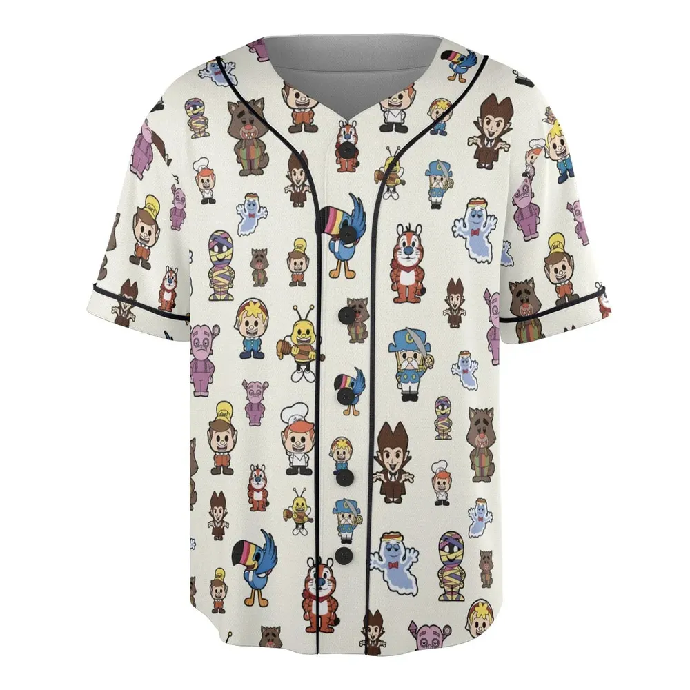 Breakfast Club Cereal Mascot Unisex Baseball Jersey - 3