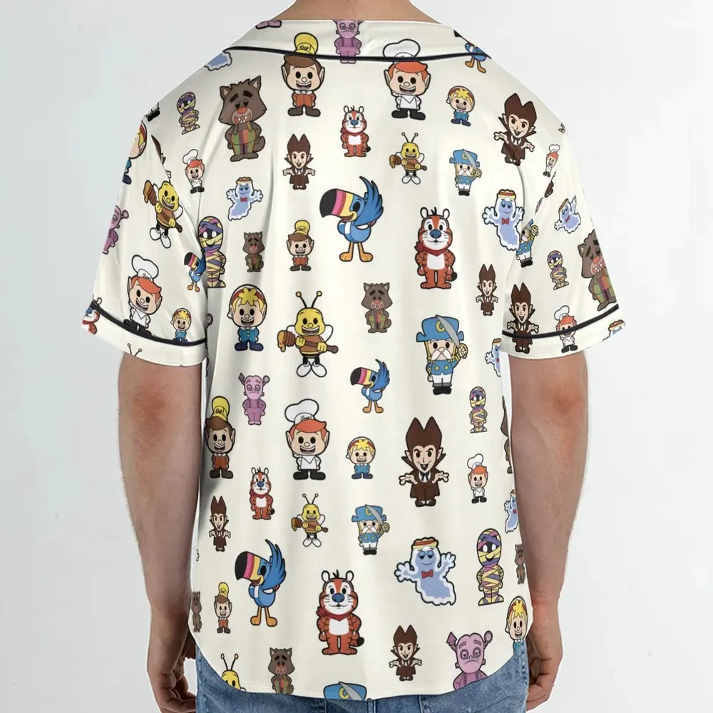 Breakfast Club Cereal Mascot Unisex Baseball Jersey - 2
