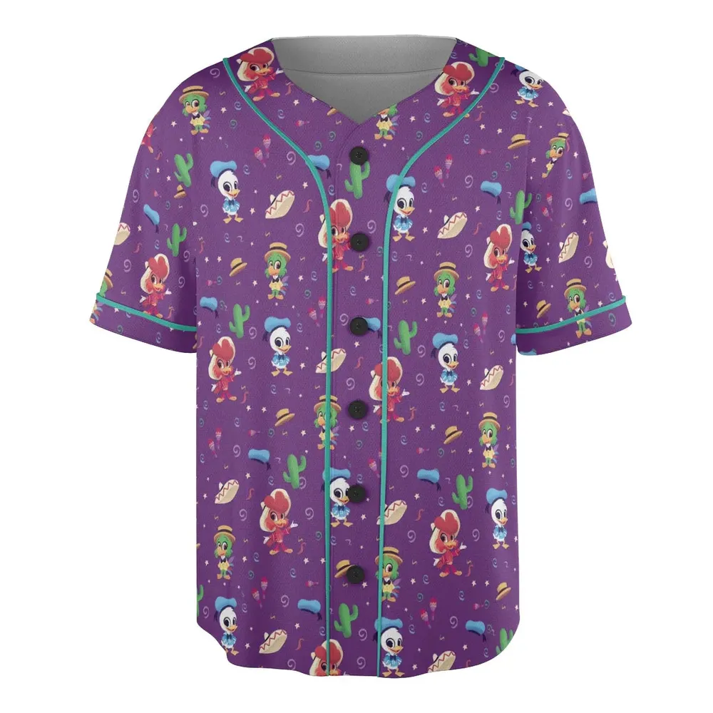 Three amigos Donald Ducktales Unisex Baseball Jersey - 3