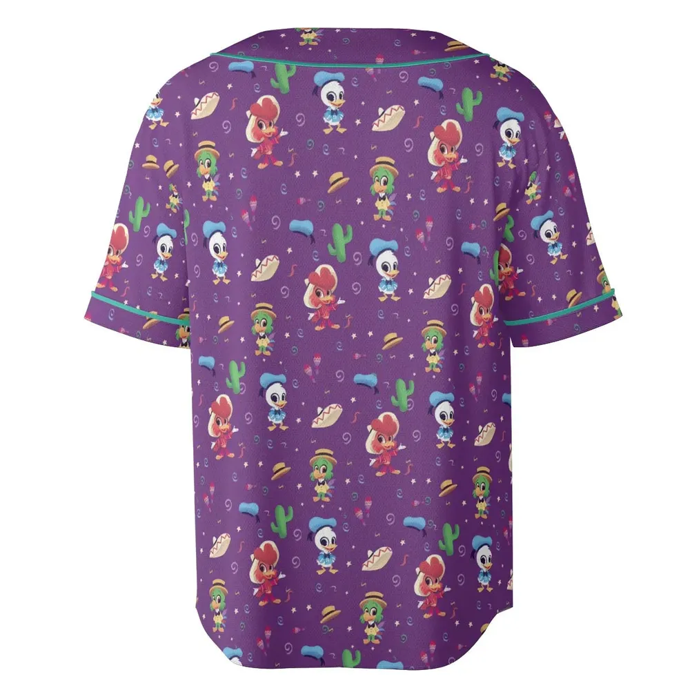 Three amigos Donald Ducktales Unisex Baseball Jersey - 4