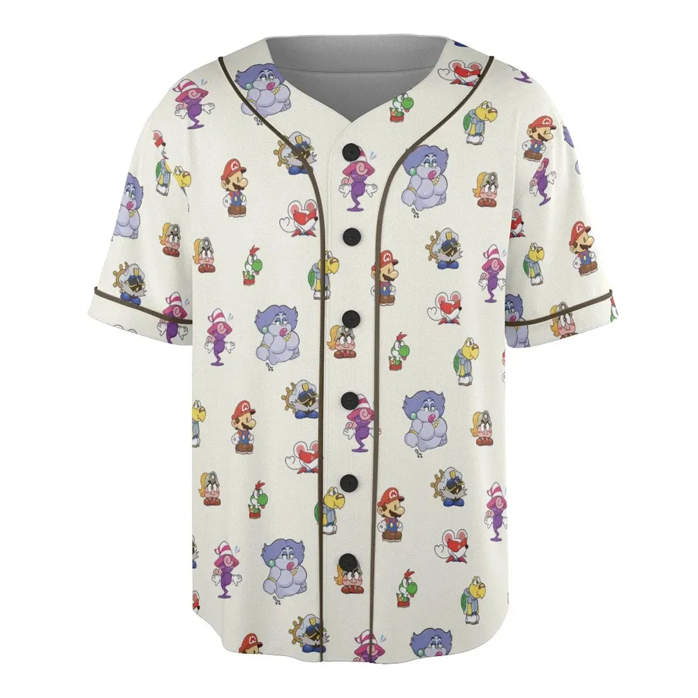 Play In Style Super Mario Unisex Baseball Jersey - 3