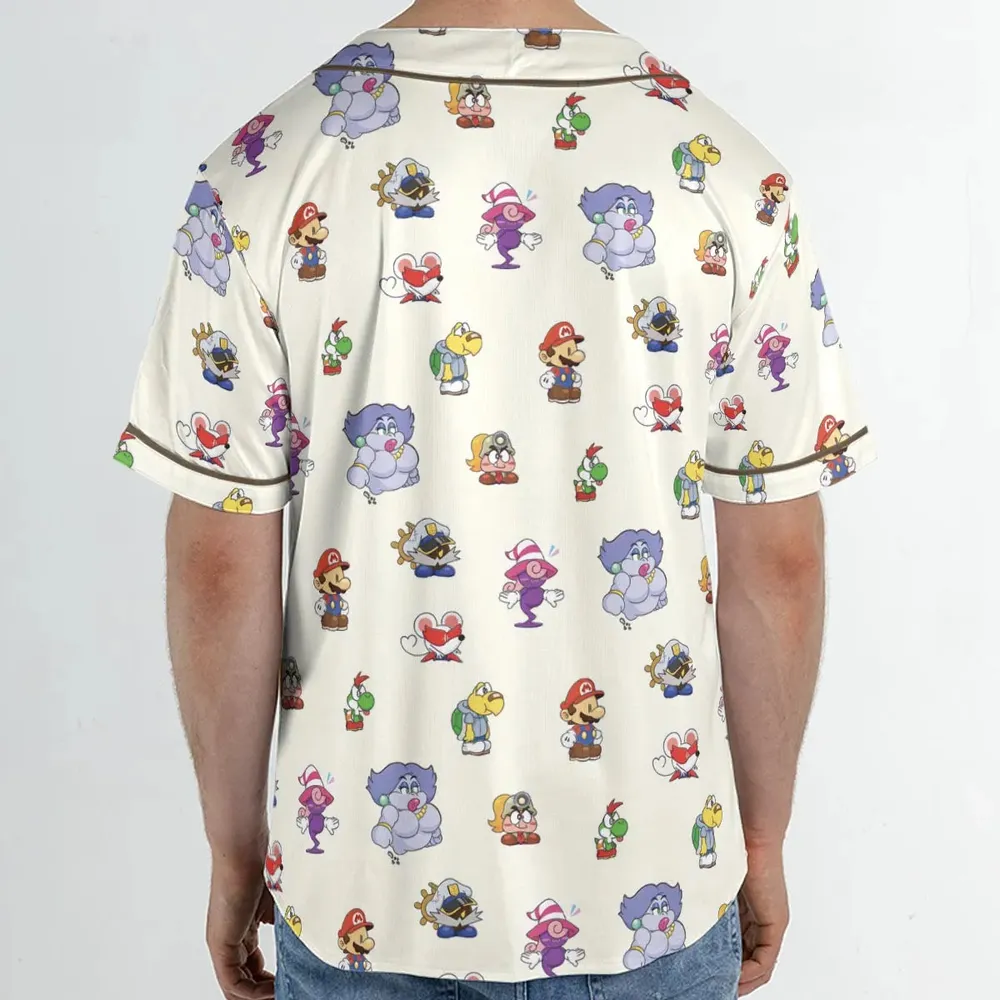 Play In Style Super Mario Unisex Baseball Jersey - 2