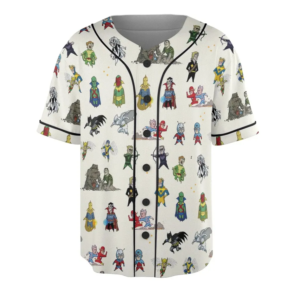 Chillin' and Battle Marvel vs DCU Unisex Baseball Jersey - 3