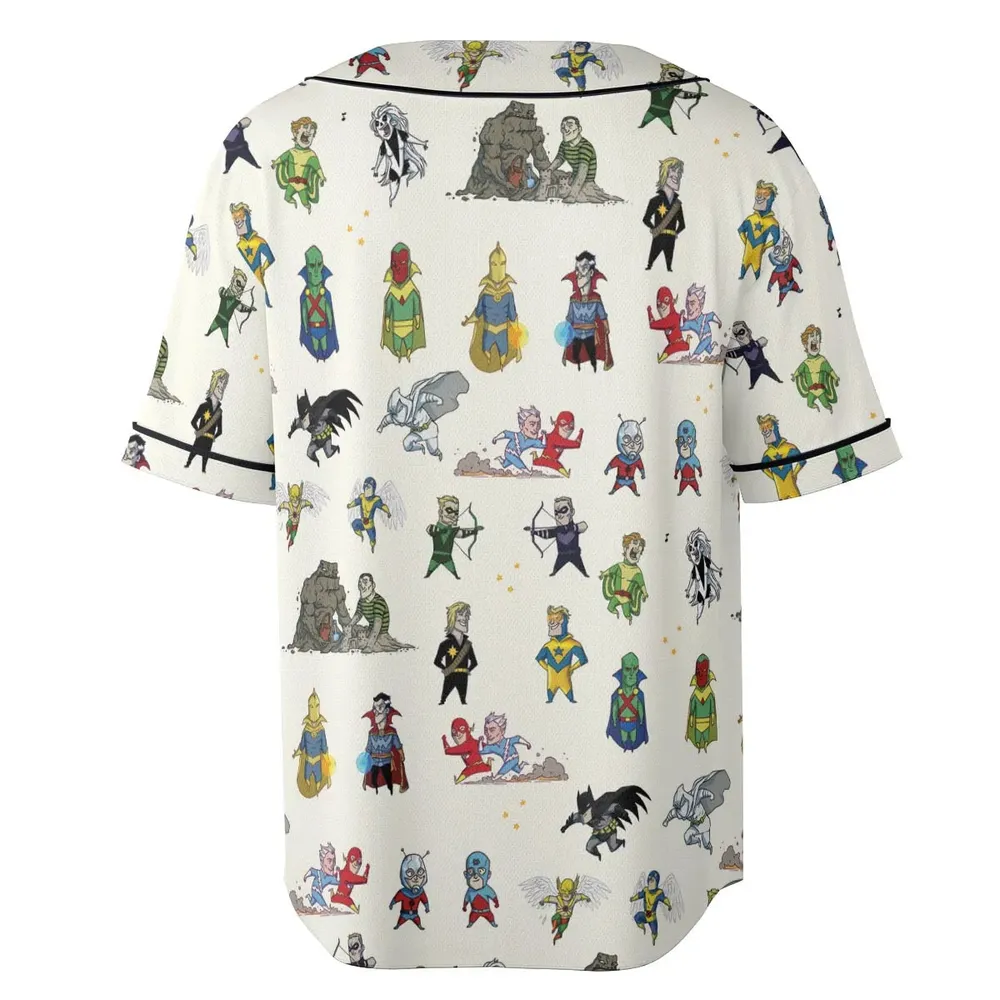 Chillin' and Battle Marvel vs DCU Unisex Baseball Jersey - 4